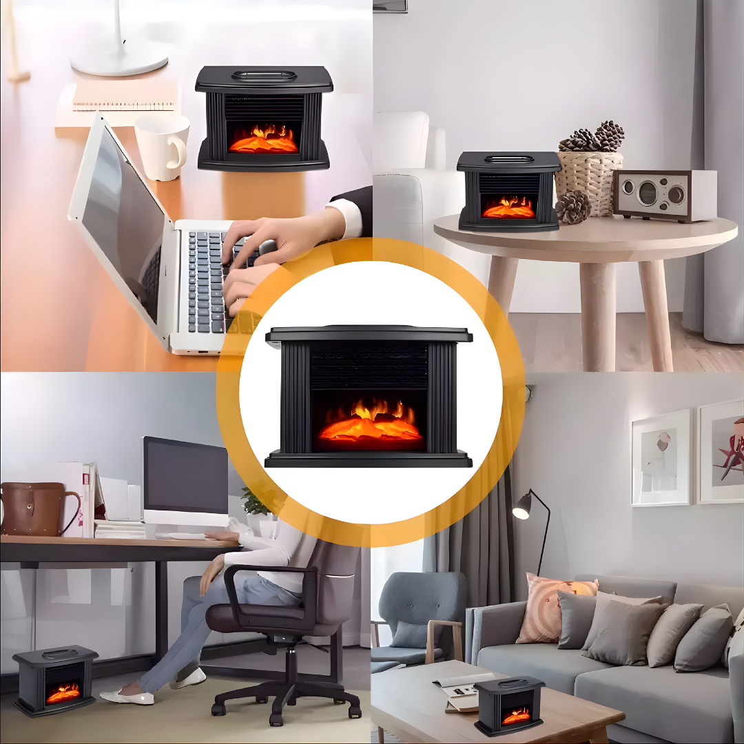 CALEFACTOR FLAME HEATER – Calor envolvente, efecto llama decorativo y confort inmediato