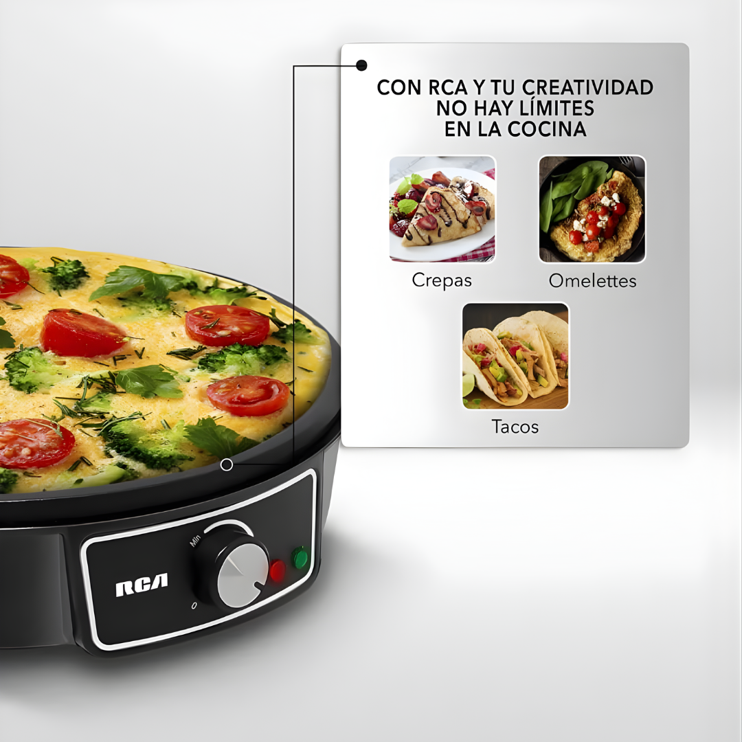 CREPERA ELÉCTRICA – Cocción uniforme, superficie antiadherente y crepes perfectos en minutos