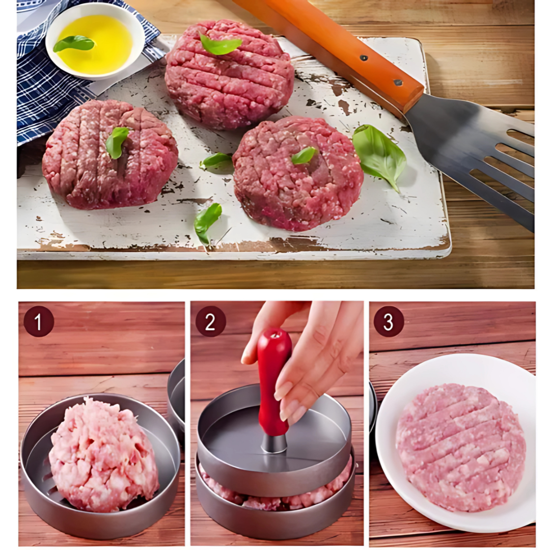 MOLDE PARA HACER TORTAS DE HAMBURGUESAS – Perfectas, firmes y listas en segundospia)
