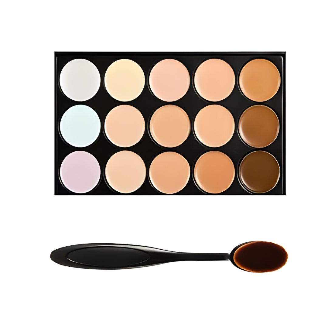 BROCHA OVAL DE MAQUILLAJE – Aplicación uniforme, acabado profesional y piel impecable