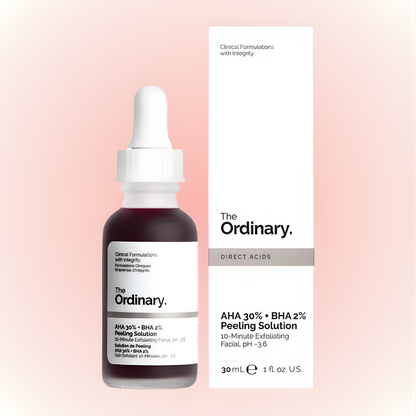 ORDINARY SOLUCIÓN EXFOLIANTE DE AHA 30% + BHA 2% – Renovación profunda y piel visiblemente más joven