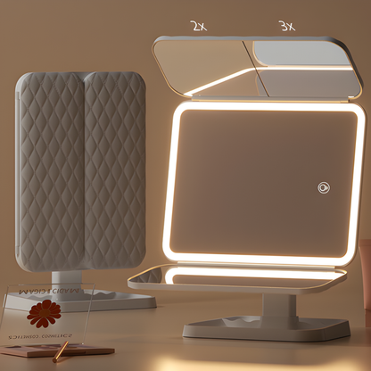 ESPEJO CON LUZ LED – Iluminación perfecta, diseño compacto y acabado profesional en tu rutina de belleza