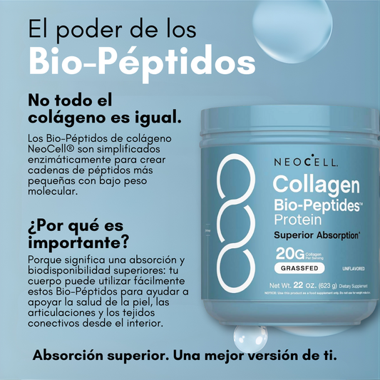 NEOCELL COLLAGEN BIO PEPTIDES X 567 GR – Apoyo diario para piel, cabello y uñas con absorción avanzada