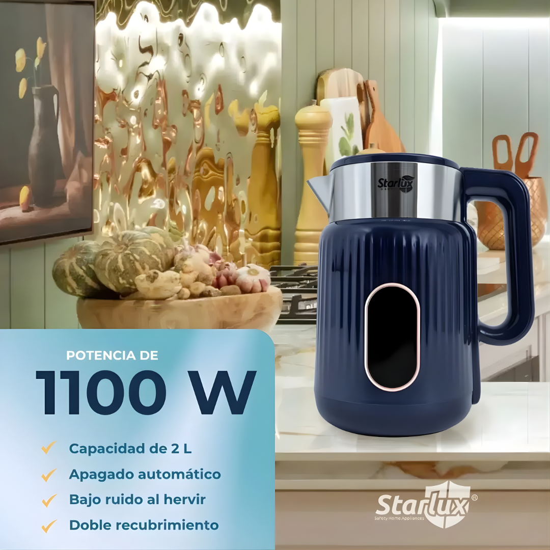 HERVIDOR ELÉCTRICO – Agua caliente en minutos, practicidad diaria y seguridad en cada uso