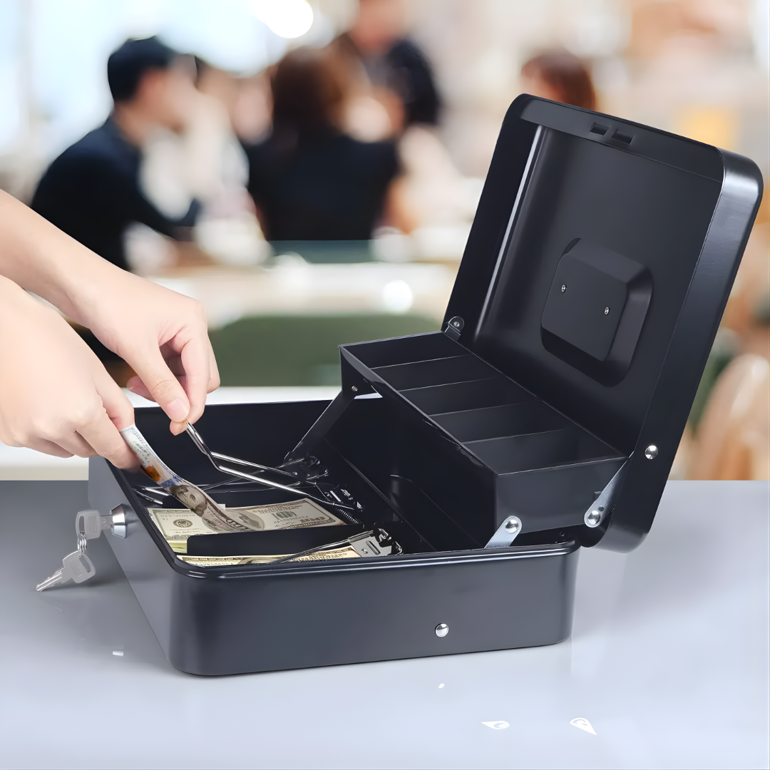 CAJA DE DINERO METÁLICA – Seguridad confiable, organización práctica y control total de efectivo