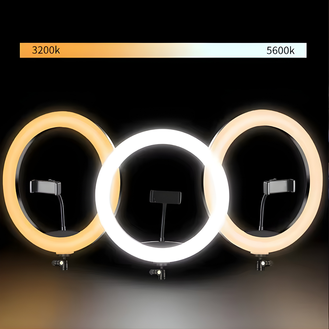 ARO DE LUZ PORTÁTIL – Iluminación uniforme, rostro destacado y contenido profesional en cualquier lugar