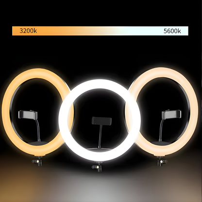 ARO DE LUZ PORTÁTIL – Iluminación uniforme, rostro destacado y contenido profesional en cualquier lugar