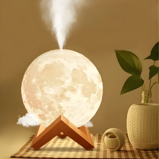 MOON LAMP HUMIDIFIER – Luz relajante, hidratación ambiental y bienestar total en tu espacio