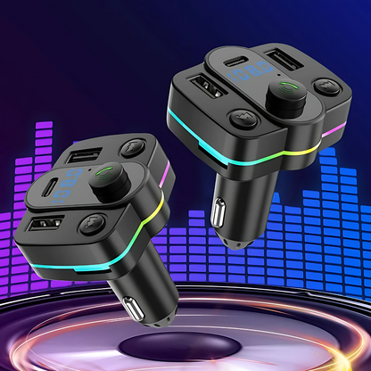 TRANSMISOR REPRODUCTOR BLUETOOTH Y CARGADOR USB-C PARA VEHÍCULO – Conduce con música, carga y libertad