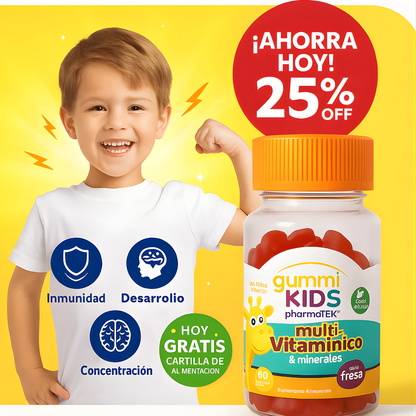 MULTI-VITAMÍNICO KIDS – 60 GUMMIES – Crecimiento sano, defensas fuertes y energía diaria en forma deliciosa