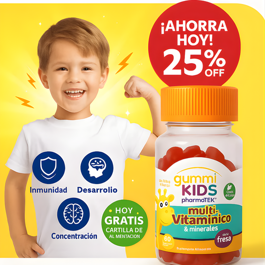 MULTI-VITAMÍNICO KIDS – 60 GUMMIES – Crecimiento sano, defensas fuertes y energía diaria en forma deliciosa