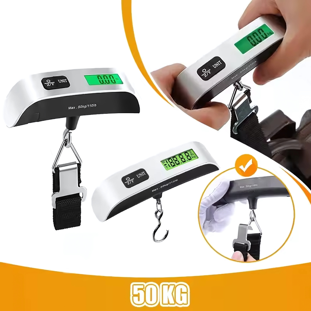 BÁSCULA PARA EQUIPAJE – Viaja sin sorpresas ni sobrepeso en tu maleta