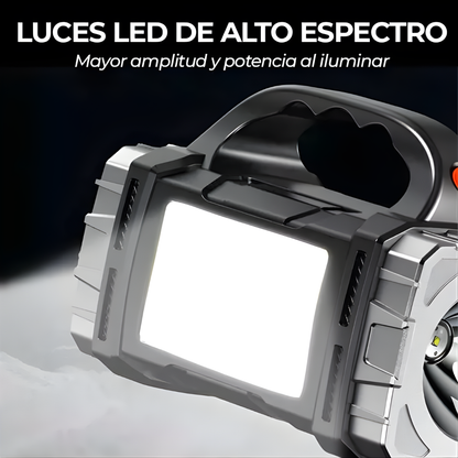 LÁMPARA LED MULTIFUNCIONAL NARANJA – Potencia extrema, diseño resistente y luz confiable en cualquier momento