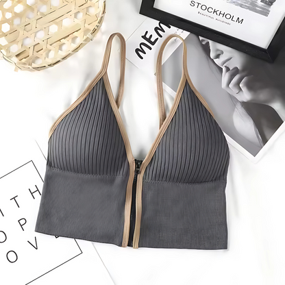 TOP CON CREMALLERA PUSHUP – Realza tu figura con estilo y comodidad
