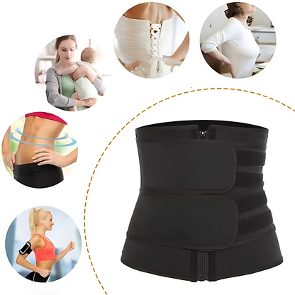 CINTURÓN REDUCTOR DEPORTIVO 2 CINTAS – Potencia tu entrenamiento y moldea tu cintura