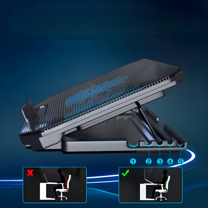 PAD ENFRIADOR DOBLE NOTEBOOK – Doble ventilación, mayor rendimiento y protección térmica avanzada