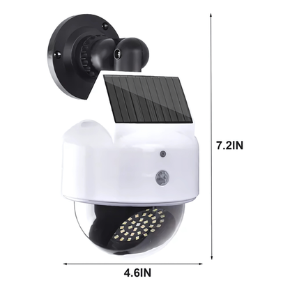 LÁMPARA SOLAR SIMULACIÓN CÁMARA – Seguridad visible y ahorro de energía