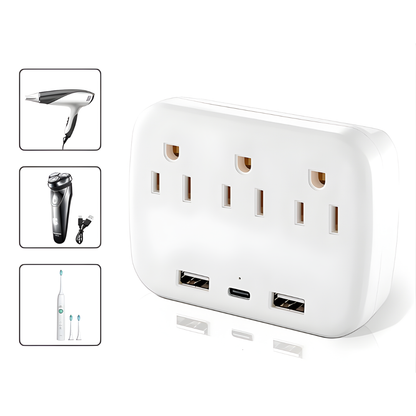 MULTIPLICADOR DE CORRIENTE 4 USB + 2 TOMAS 250W – Más conexiones, carga simultánea y protección inteligente en un solo dispositivo