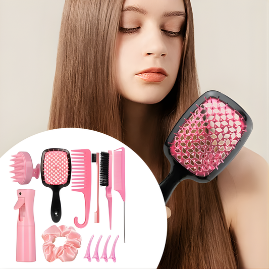 SET DE PELUQUERÍA ROSA PARA PEINADOS – Estilo diario, control total y resultados prolijos sin esfuerzo