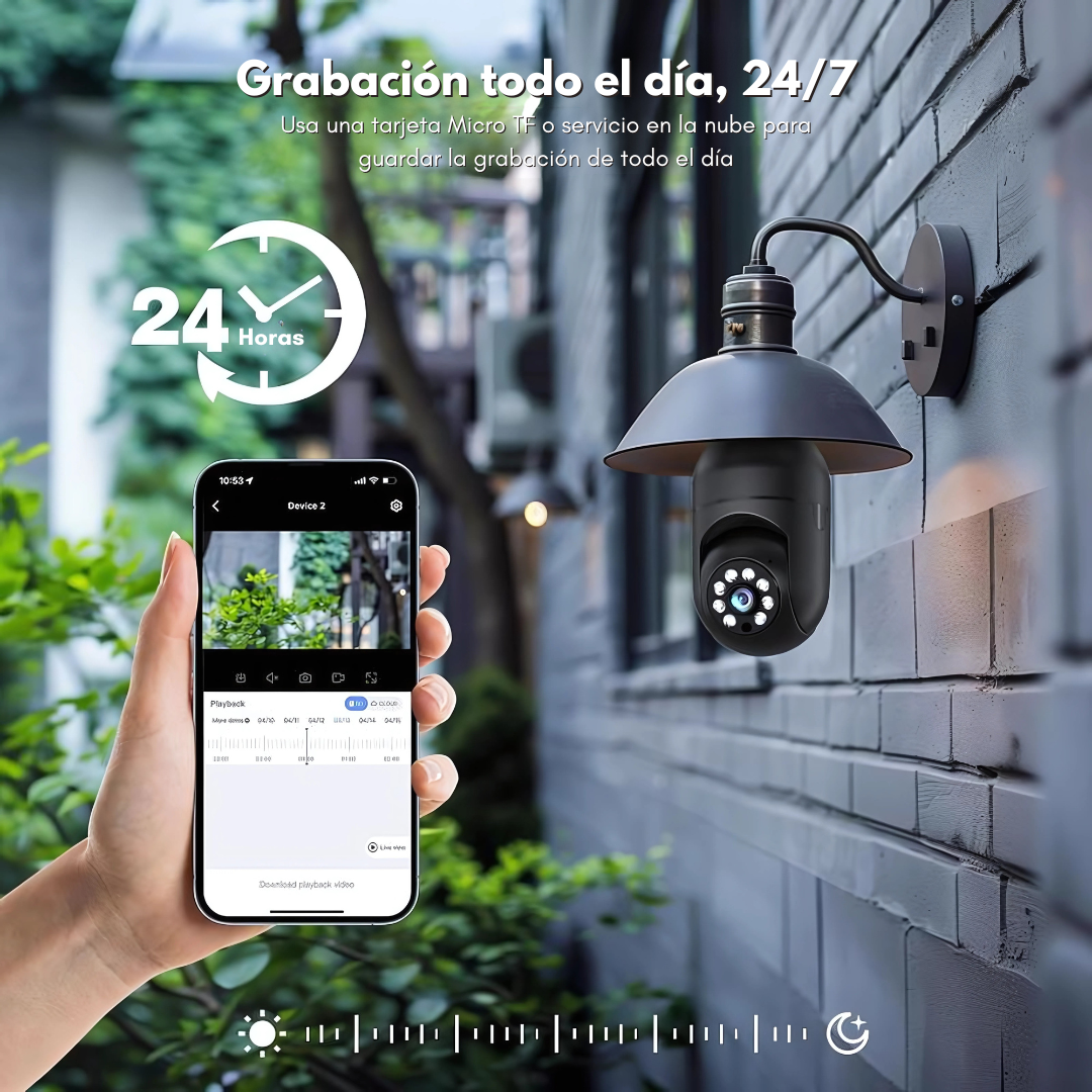 CÁMARA DE SEGURIDAD Y SENSOR DE MOVIMIENTOS – Vigilancia total desde tu celular, estés donde estés