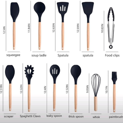 SET DE UTENSILIOS DE COCINA 19 PIEZAS – Todo lo que necesitas para cocinar como un chef