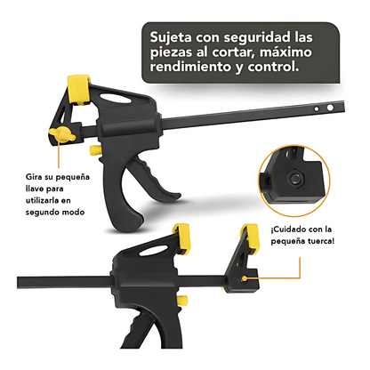 PINZA DE APRIETE – Sujeción firme y práctica al instante