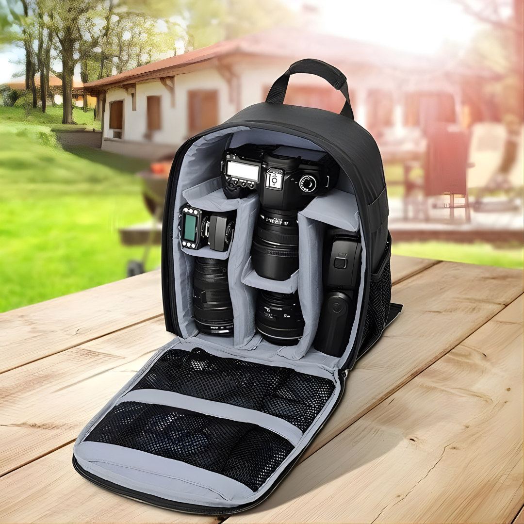 MOCHILA PARA CÁMARA PROFESIONAL – Protección segura, organización inteligente y comodidad en cada salida