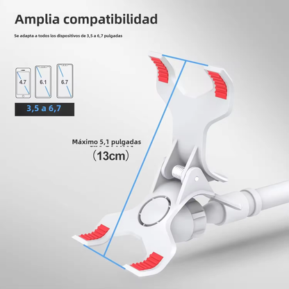 SOPORTE FLEXIBLE PARA CELULAR CON PINZA – Manos libres, ángulo perfecto y comodidad total en cualquier espacio