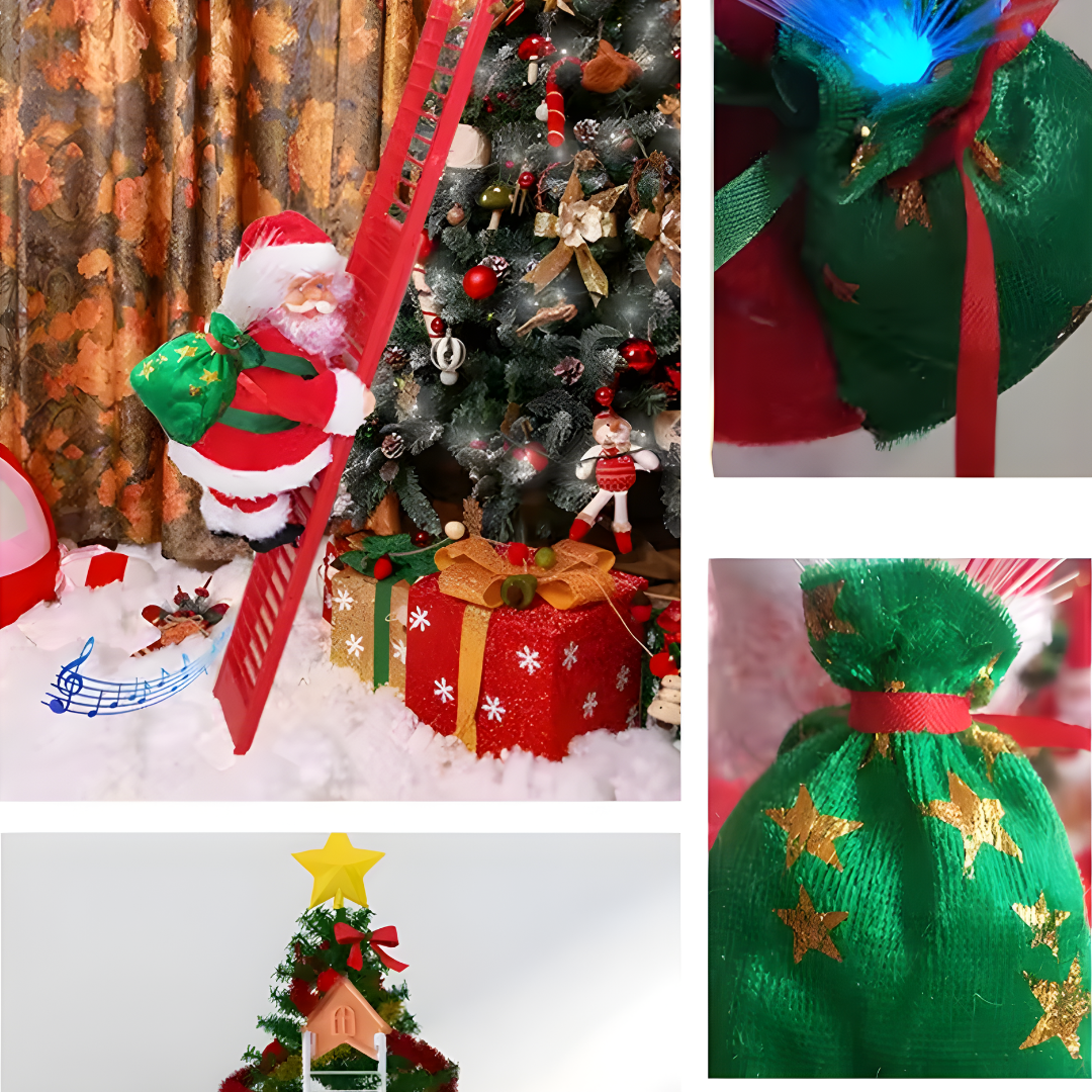SANTA CLAUS ANIMADO TREPA Y BAJA – Magia navideña en movimiento, decoración encantadora y alegría que transforma tu hogar
