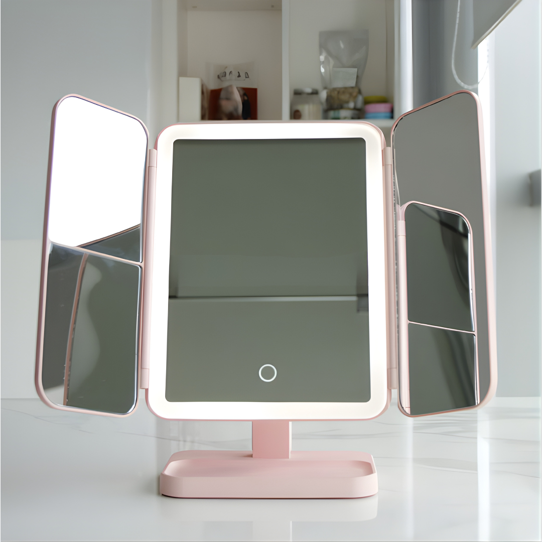 ESPEJO CON LUZ LED – Iluminación perfecta, diseño compacto y acabado profesional en tu rutina de belleza
