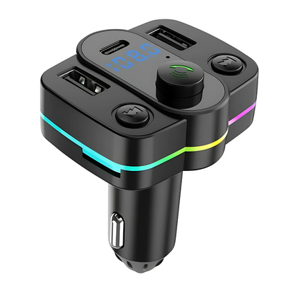 TRANSMISOR REPRODUCTOR BLUETOOTH Y CARGADOR USB-C PARA VEHÍCULO – Conduce con música, carga y libertad