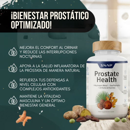 PROSTATE HEALTH – Apoyo avanzado para la próstata, alivio urinario y bienestar masculino todos los días