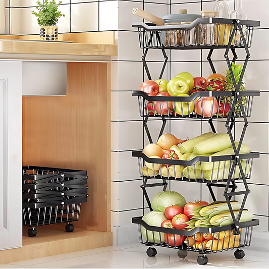FRUTERO PLEGABLE DE 4 NIVELES – Organización vertical para tu cocina