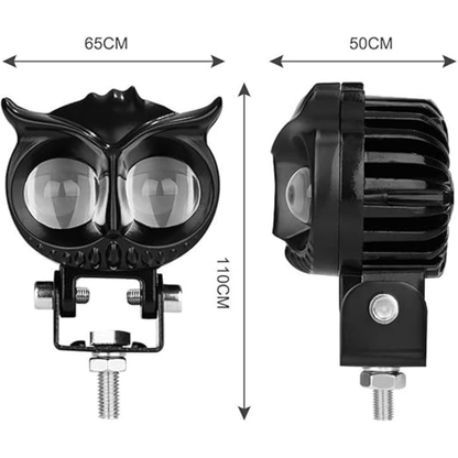 LUZ LED ANTINEBLINA PARA MOTO BICOLOR ESTILO BÚHO – Potencia, seguridad y estilo en cada recorrido