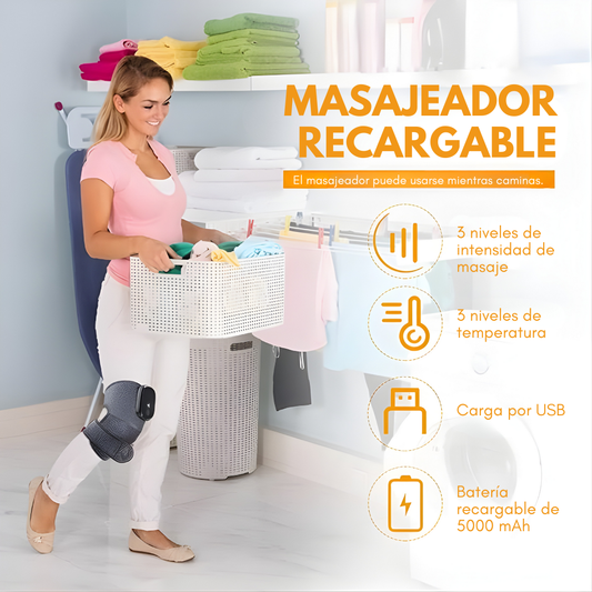 MASAJEADOR DE RODILLA – Alivio térmico y vibración inteligente para tus articulaciones