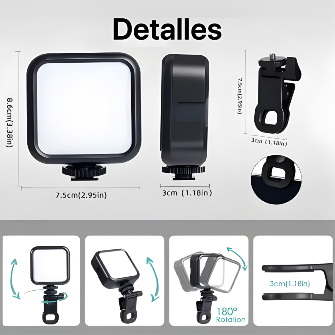 LED POCKET LIGHT – Iluminación portátil, colores RGB y brillo profesional siempre al alcance de tu mano