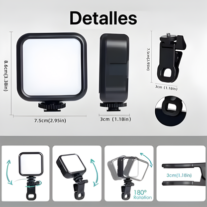 LED POCKET LIGHT – Iluminación portátil, colores RGB y brillo profesional siempre al alcance de tu mano