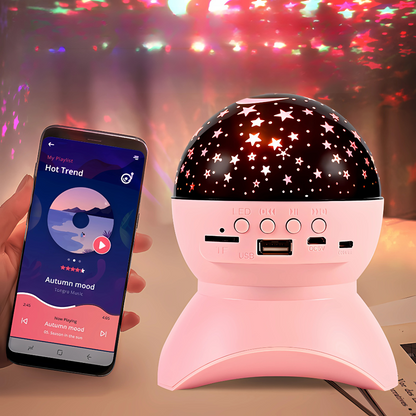 PROYECTOR PARLANTE – Luces, música y ambiente en un solo dispositivo