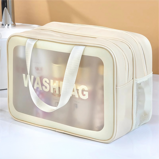 COSMETIQUERA WASHBAG BEIGE – Organización con estilo y practicidad