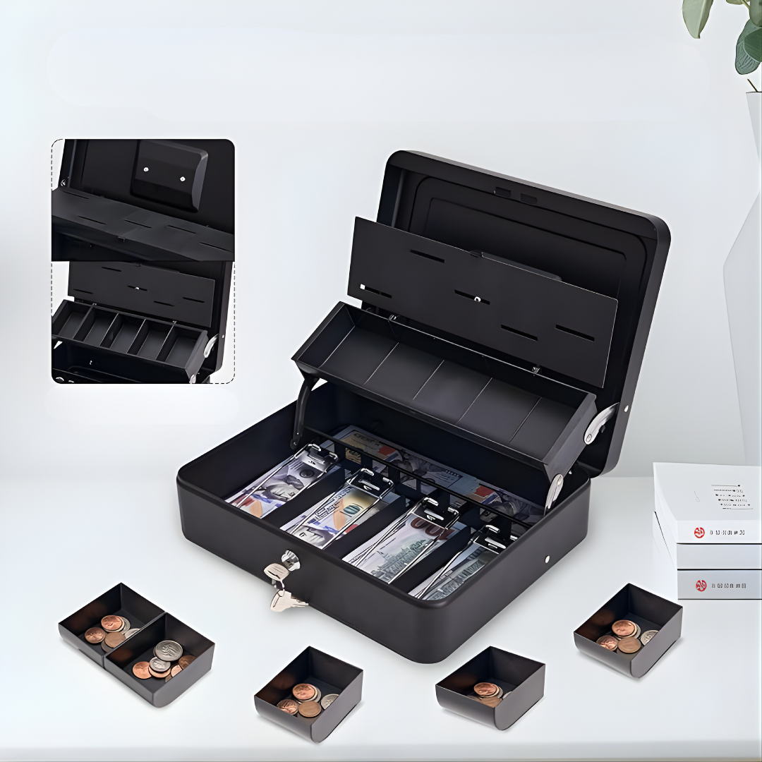 CAJA DE DINERO METÁLICA – Seguridad confiable, organización práctica y control total de efectivo