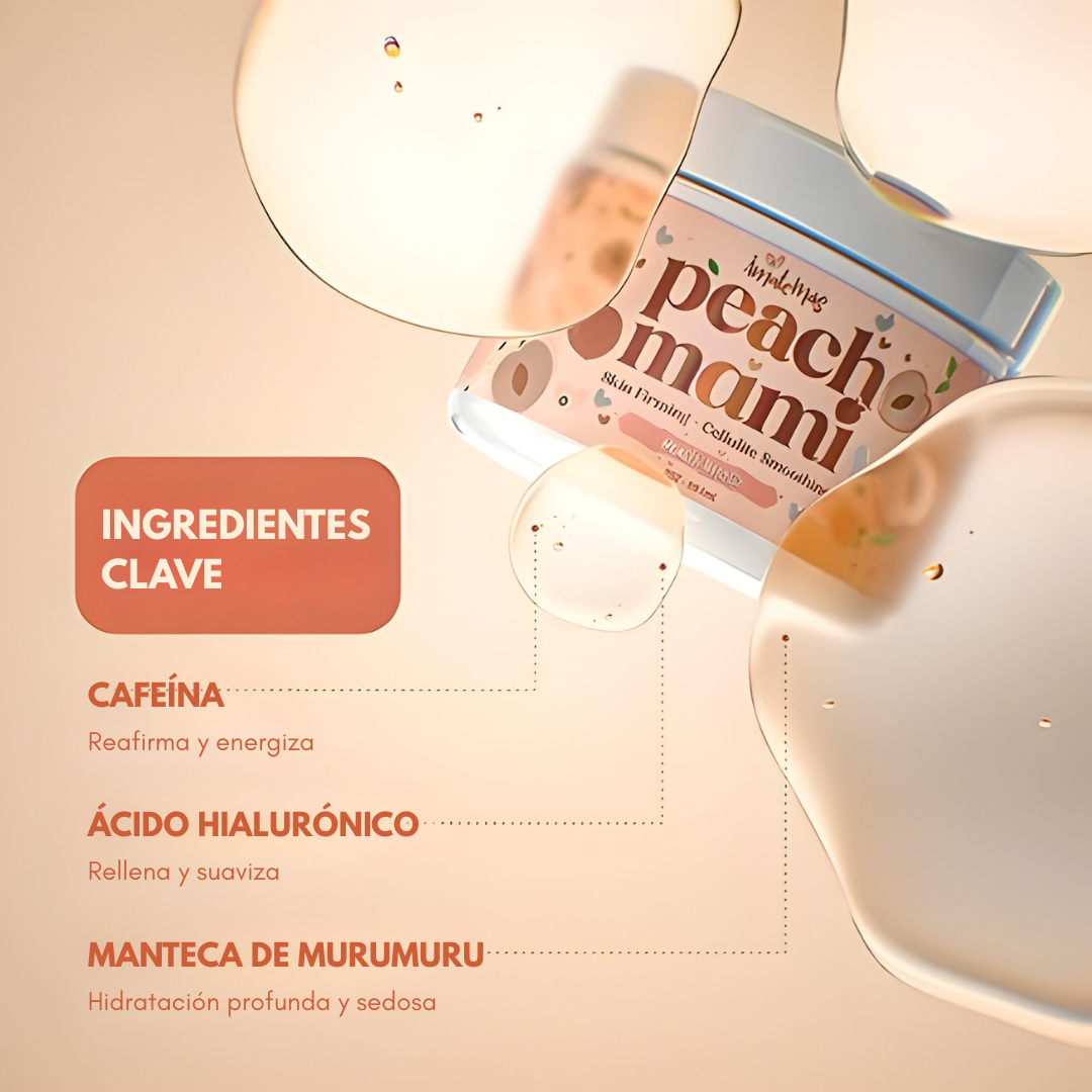 PEACH MAMI – Crema reafirmante para glúteos, piel más firme y cuidado corporal nutritivo