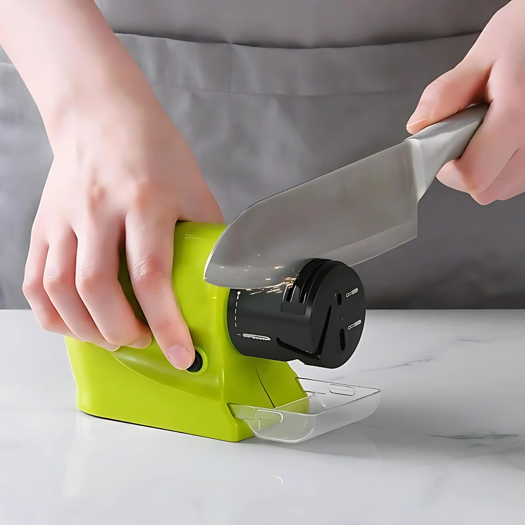 AFILADOR DE CUCHILLOS ELÉCTRICO – Filo profesional en segundos, sin esfuerzo ni riesgos