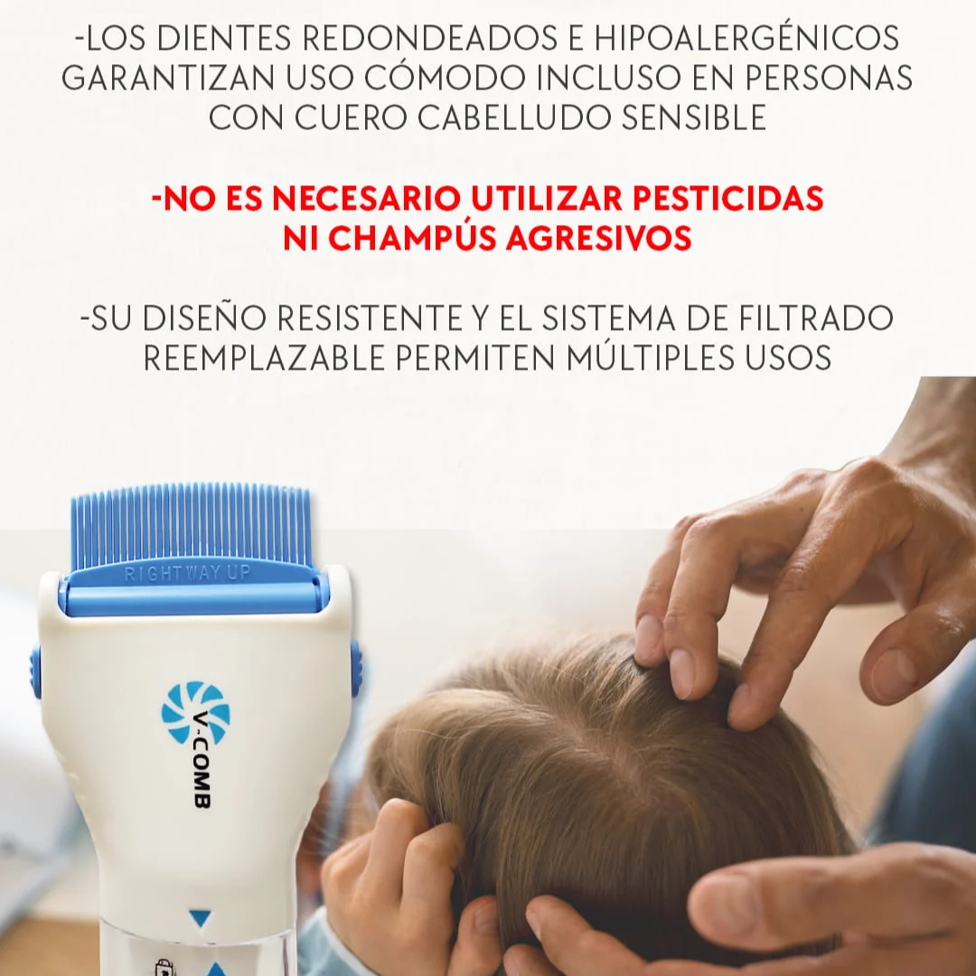 PEINE QUITA PIOJOS ELECTRÓNICO – Eliminación eficaz, uso práctico y cuidado diario sin complicaciones