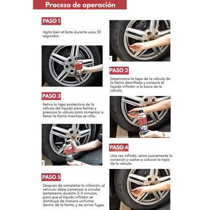 SPRAY PARA PINCHAZOS – Repara tu llanta en minutos, sin herramientas ni esfuerzo