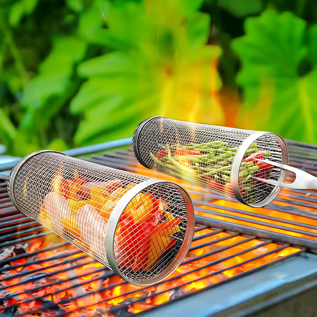 ROLLER PARA PARRILLA – Asado uniforme sin que nada se caiga