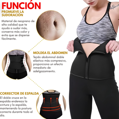 CINTURÓN REDUCTOR DEPORTIVO 2 CINTAS – Potencia tu entrenamiento y moldea tu cintura