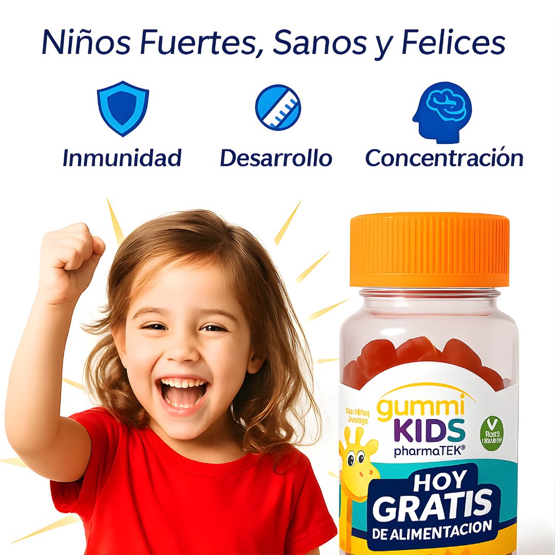 MULTI-VITAMÍNICO KIDS – 60 GUMMIES – Crecimiento sano, defensas fuertes y energía diaria en forma deliciosa