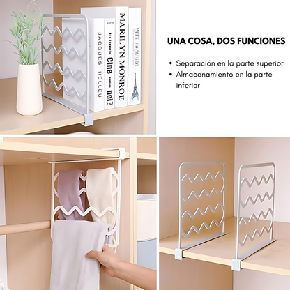 DIVISIÓN ESPACIOS PARA CLOSET – Orden instantáneo en repisas y estantes