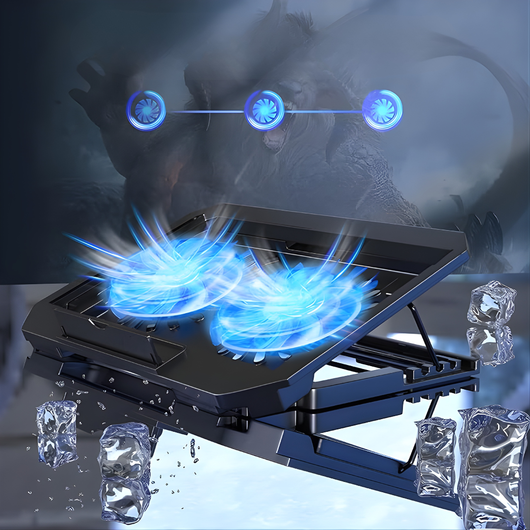 PAD ENFRIADOR DOBLE NOTEBOOK – Doble ventilación, mayor rendimiento y protección térmica avanzada