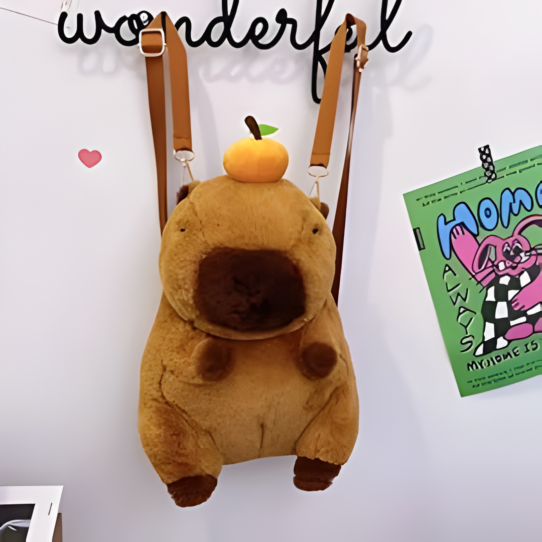 MOCHILA CAPIBARA TIERNO – Suavidad adorable, diseño encantador y comodidad perfecta para acompañarte a todas partes